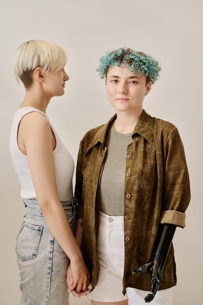 A non-binary individual confidently standing in a well-lit room, showcasing androgynous hairstyles. Different styles are featured, including short, choppy cuts, long, flowing waves, and creative colorings. The individual's expression conveys confidence and self-acceptance, highlighting the empowering aspect of choosing a hairstyle that aligns with their identity.