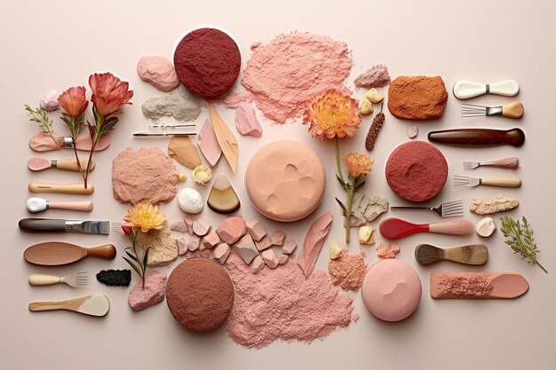 A selection of makeup products specifically labeled as 
