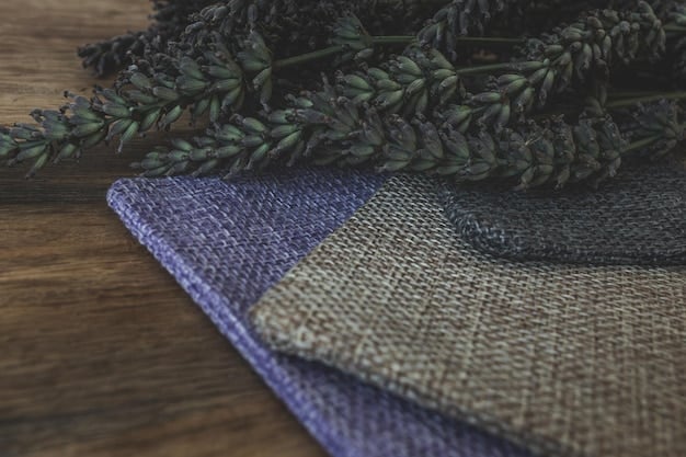 A close-up shot of different sustainable fabrics, including recycled denim, organic cotton, and hemp. The fabrics are arranged in a visually appealing way to highlight their textures and colors.