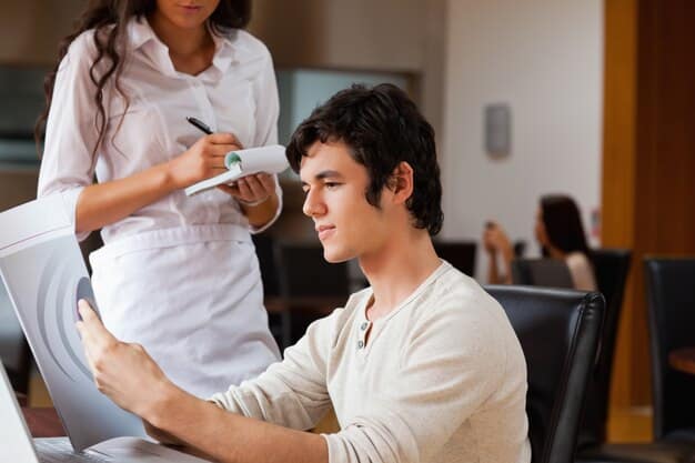 A male dermatologist consults with a patient, looking at a digital skin analysis report, highlighting personalized treatment options.