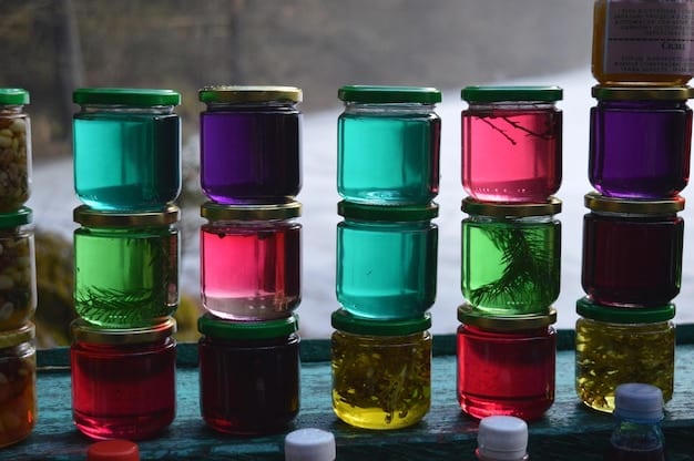 A close-up of different chemical peels in glass jars, showcasing various textures and colors, with scientific labels indicating ingredients.