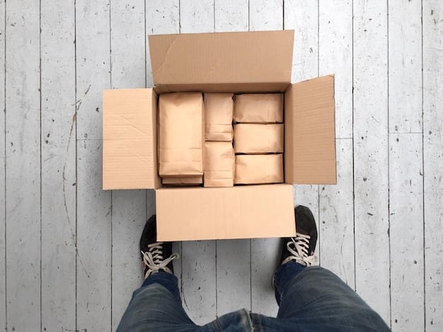 A bird's-eye view of several different men's subscription boxes open and displaying their contents. Boxes include themes such as coffee, socks, and outdoor gear, highlighting the variety and specific interests catered to by Subscription Boxes for Men: Are They Still a Trending Way to Discover New Products?.