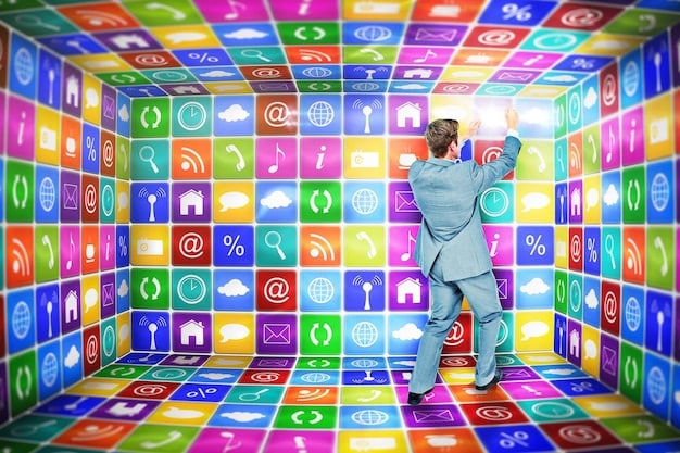 A vibrant graphic showcasing a visual representation of social media trends, with various icons and hashtags swirling around a central smartphone, symbolizing the influence of social media on contemporary trends. The overall color scheme is bright and modern, emphasizing connectivity and virality.