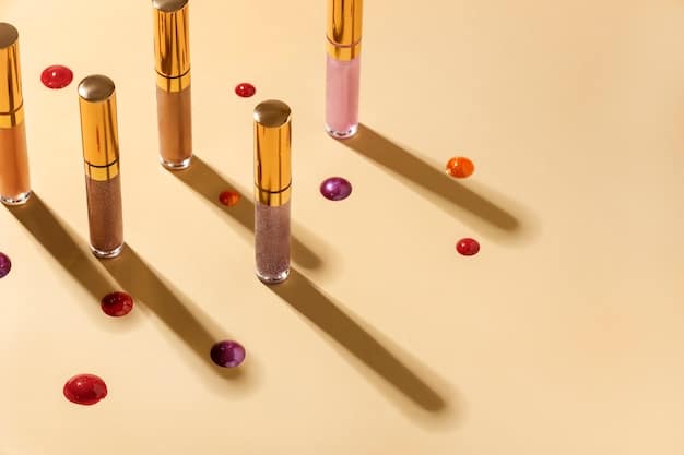 Close-up of different concealer tubes and compacts arranged on a table. The lighting highlights the textures and colors of the products, inviting viewers to examine the details. Some of the concealers are labeled highlighting its coverage capacity.