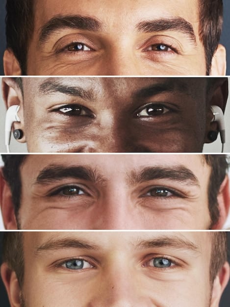 A collage of three photos showing the same man's under-eye area at different stages: before using the eye cream, after one week of use, and after two weeks of use. The dark circles appear to gradually diminish over time. The background is a consistent neutral color.